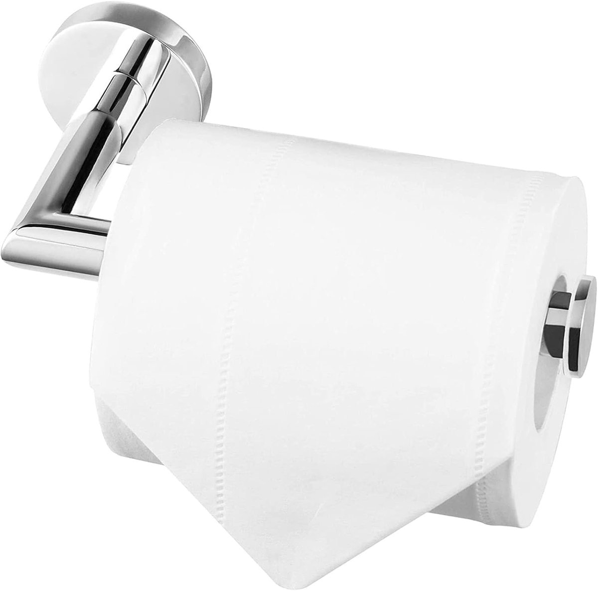 Thijox - Toiletpapierhouder Wandmontage, Roestvrij Staal SUS 304, Gepolijst Chroom, Robuuste Wc-Rolhouder voor Badkamer en Keuken, Stijlvol en Corrosi