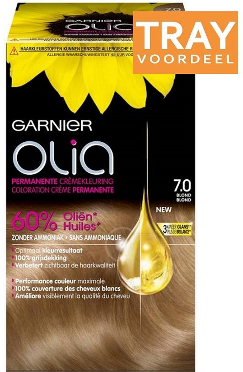 GARNIER OLIA 7.0 BLOND PERMANENTE CREMEKLEURING HAARVERF 6 X 1 STUK