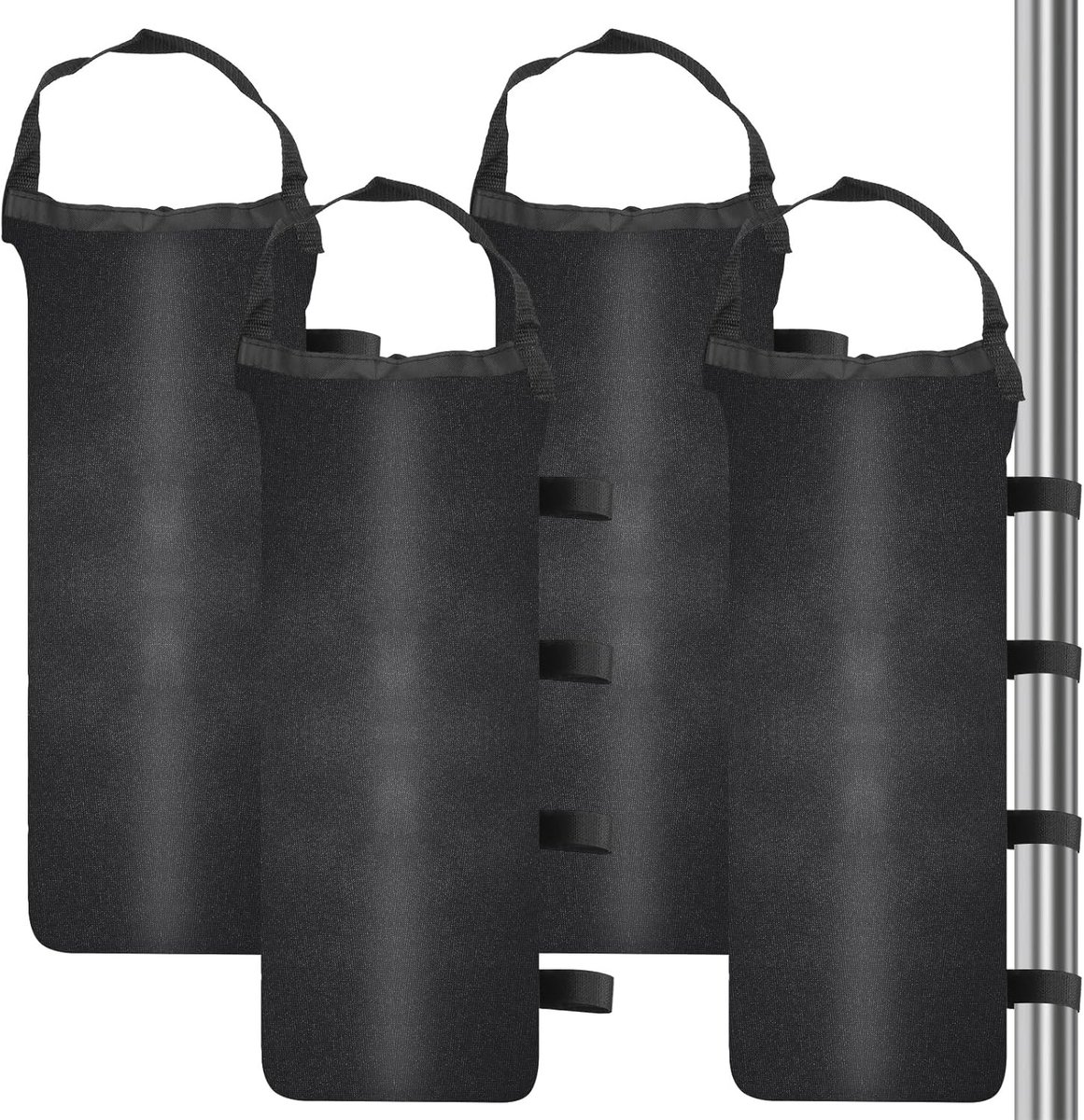 Set van 4 Zware Gewichten voor Tuinpaviljoens, 10L Zandzakken voor Stabiliteit, Windbestendige en Draagbare Oplossing voor Buitenactiviteiten
