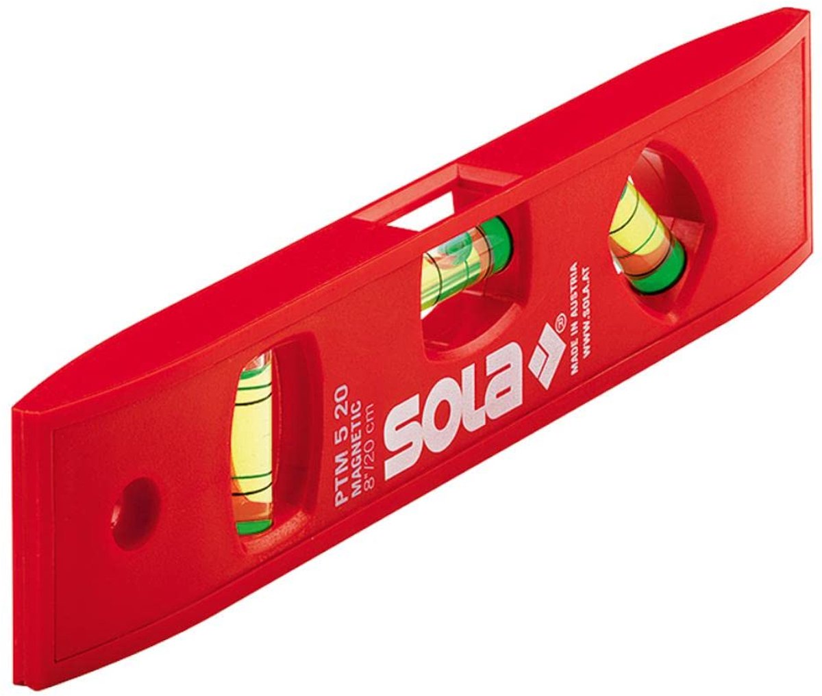 Thijox - SOLA Torpedo-waterpas PTM 5 met magneetstrip | Precisie waterpas voor klussen, metingen, en installatie | Compact en duurzaam ontwerp | Ideaa