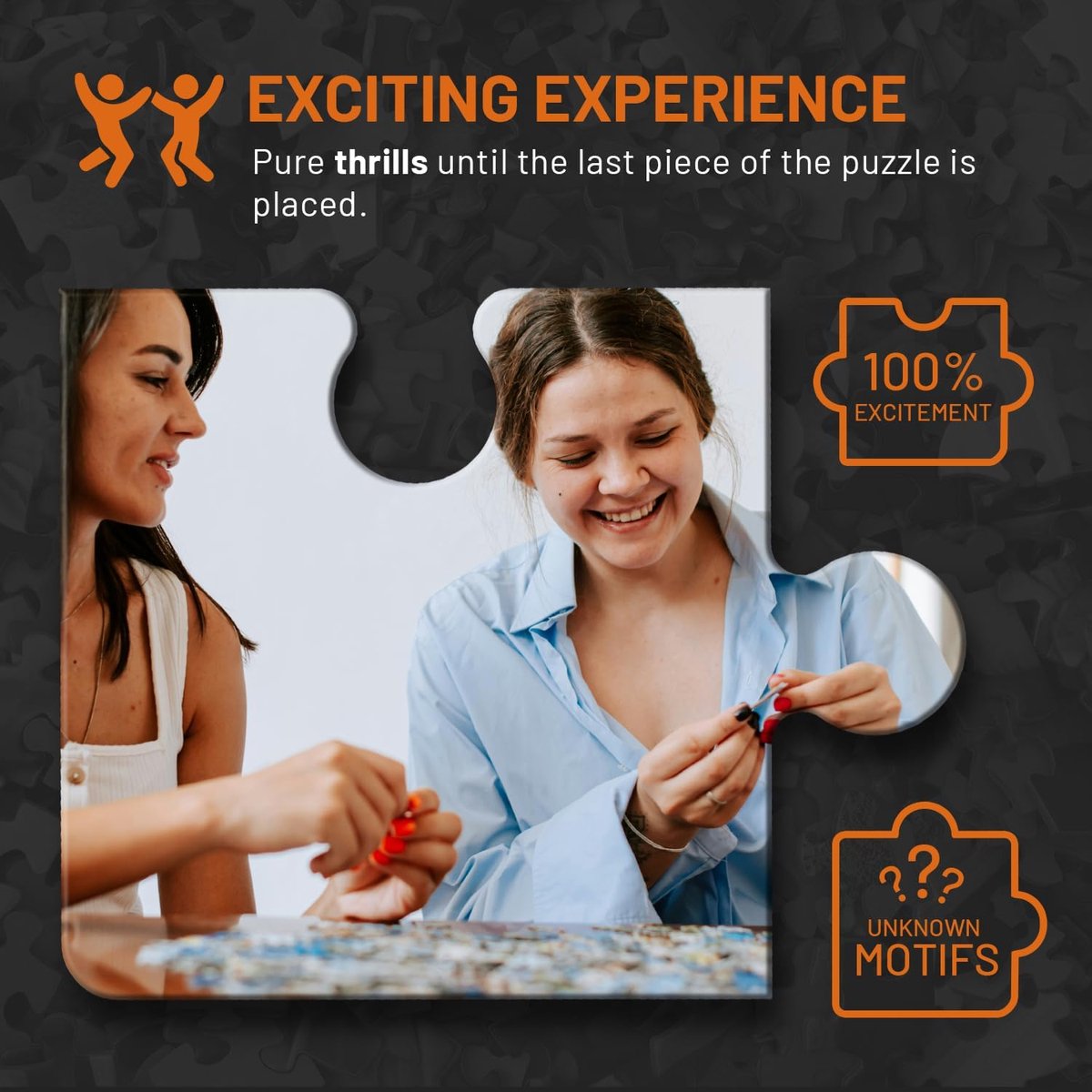 SnelShoppen - Black Box Puzzel 1000 Stukjes, Verrassend Motief zonder Sjabloon, Uitdagend voor Volwassenen en Kinderen vanaf 14 Jaar, Perfect voor Vri