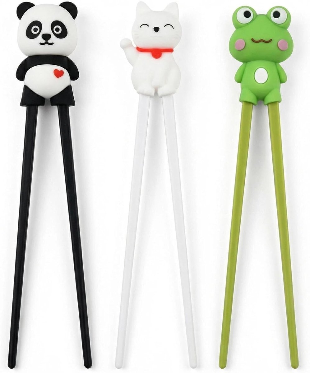 Thijox - 3 Paar Afneembare Oefenstokjes voor Beginners, Gepersonaliseerde Leerstaafjes, Eetstokjes voor Aziatische Gerechten zoals Ramen en Sushi, Ide