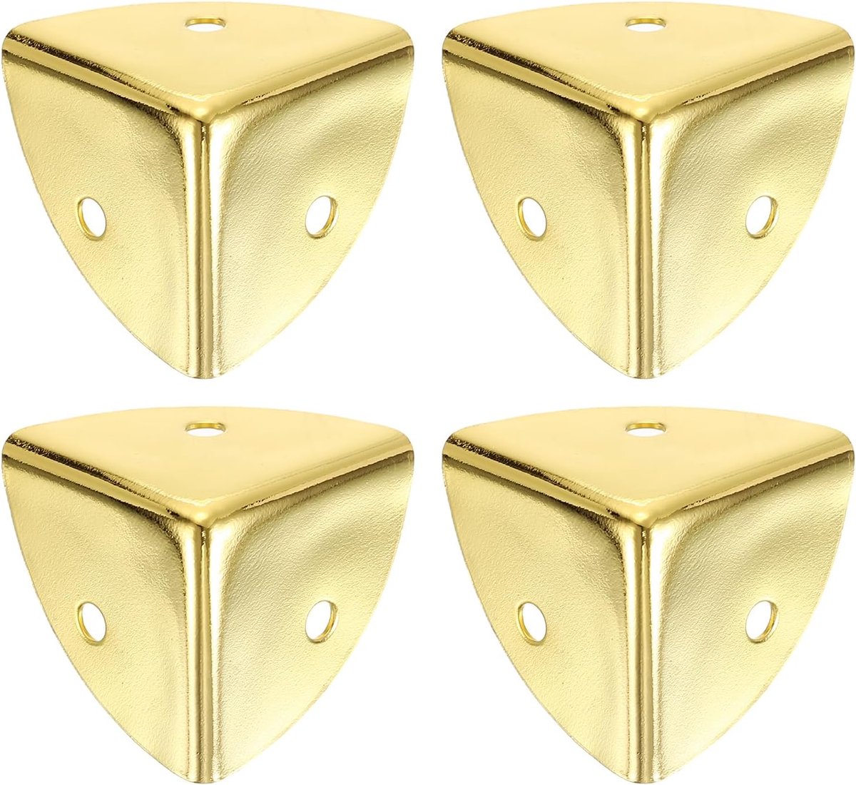 Thijox - 4 stuks Decoratieve Hoekbeschermers - 25 mm Metalen Randbescherming voor Meubels - Gouden Meubelhoekbescherming voor Kinderen en Veiligheid i