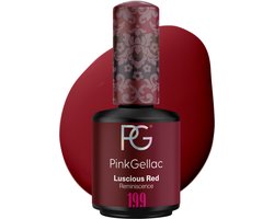 Pink Gellac Gellak - 199 Luscious Red 15ml - Rode Gel Nagellak - Gellac - Gel Nagels Producten