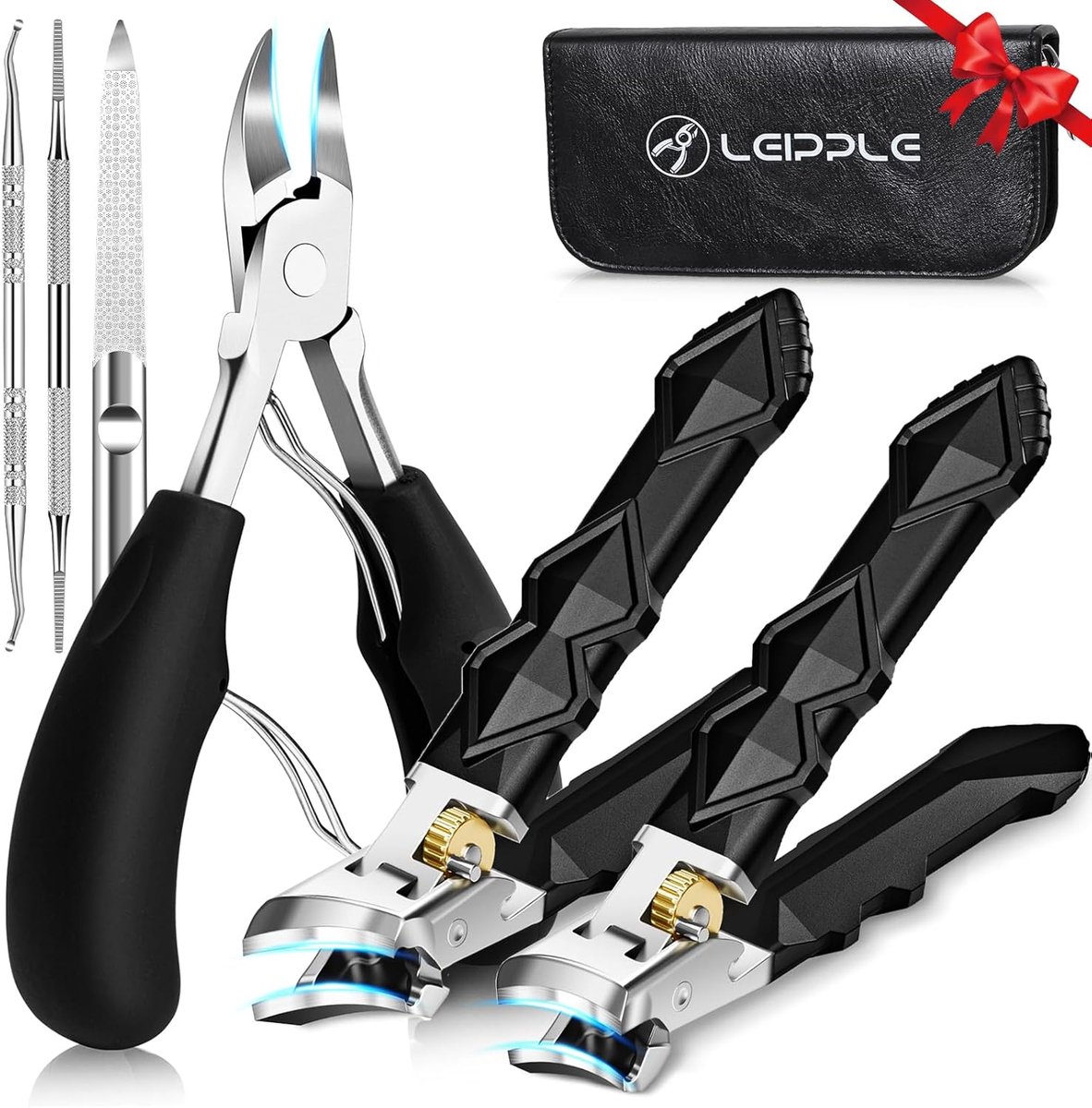 Thijox - Professionele Nagelknipper voor Dikke en Ingrowende Teennagels - Super Scherpe Pedicure Set met Opvangbak voor Senioren, Mannen en Vrouwen