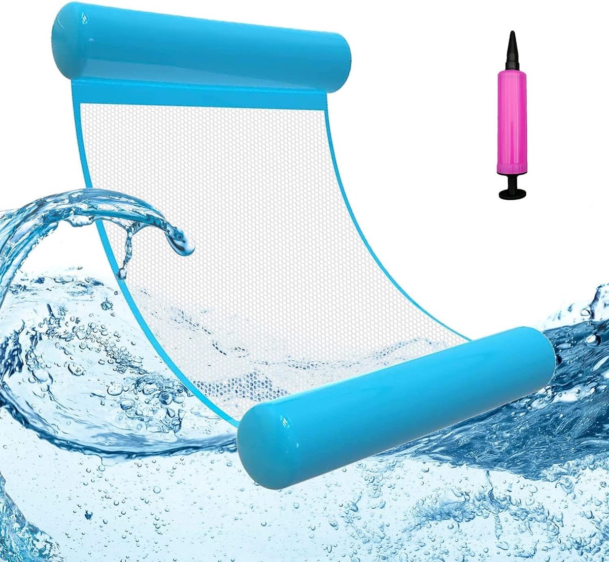 Thijox - Drijvende Hangmat voor Zwembad, Opblaasbare Zwemstoel, 4-in-1 Matras, Zwembadmatras, Geschikt voor Zee en Tuin, Perfect voor Feest en Ontspan