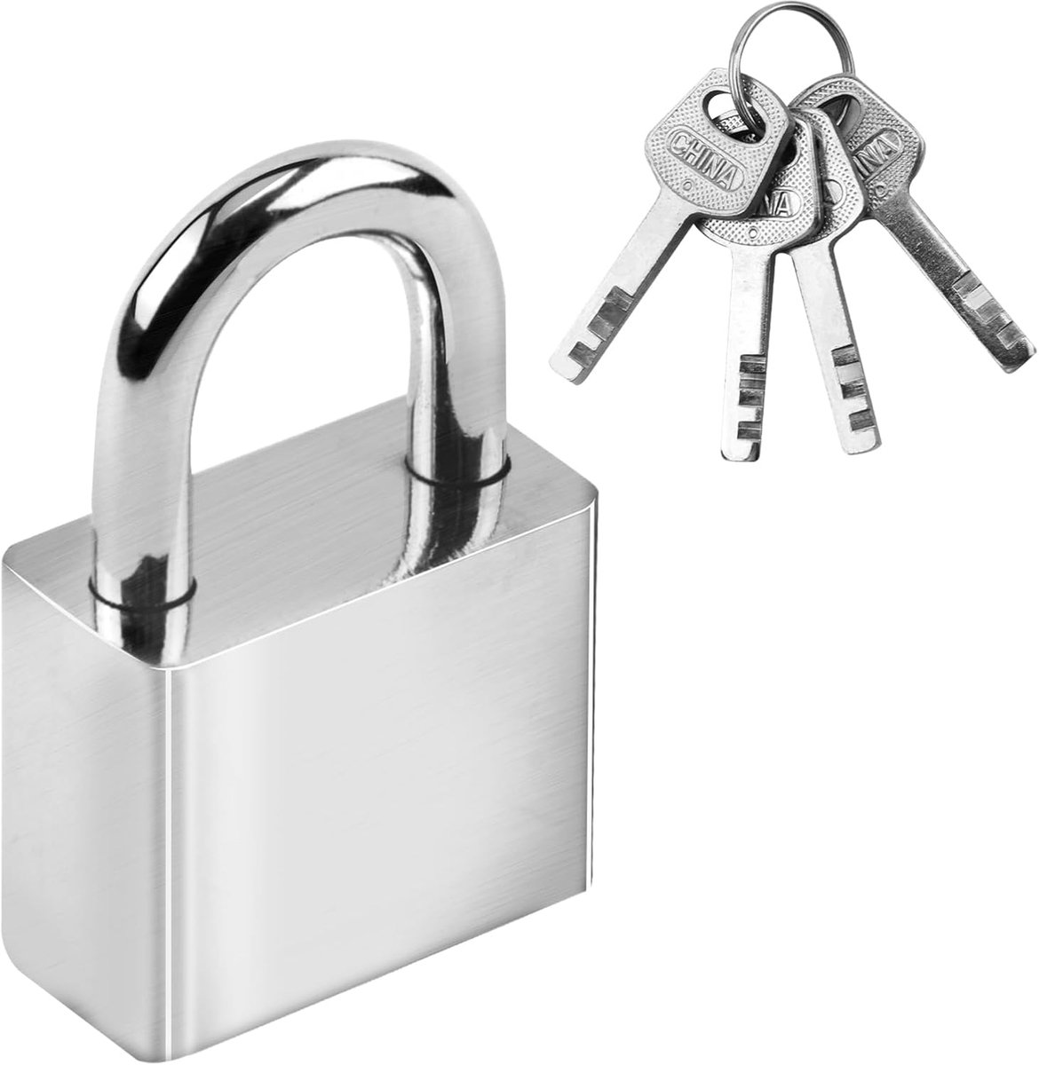 SnelShoppen - Robuuste 40mm Hangslot met 4 Sleutels, Veilig Hangslot, Hangslot met Sleutel voor Kluis, Schuur, Garages, Hekken en Tuin Toepassingen