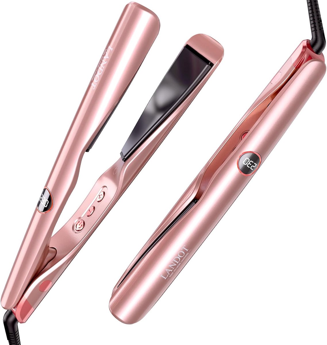 Thijox - 2-in-1 Stijltang en Krultang voor Perfect Steil Haar en Prachtige Krullen, Professionele Gebogen Stylingplaten, Geschikt voor Alle Haartypes,