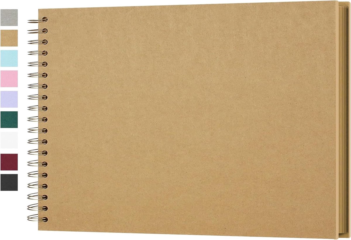 SnelShoppen - DIY Foto Album Scrapbook - 28 x 21 cm - 100 Pagina's - Hoogwaardige, Zuurvrije Kraft Papier - Perfect voor Baby, Familie, Verjaardag, Hu