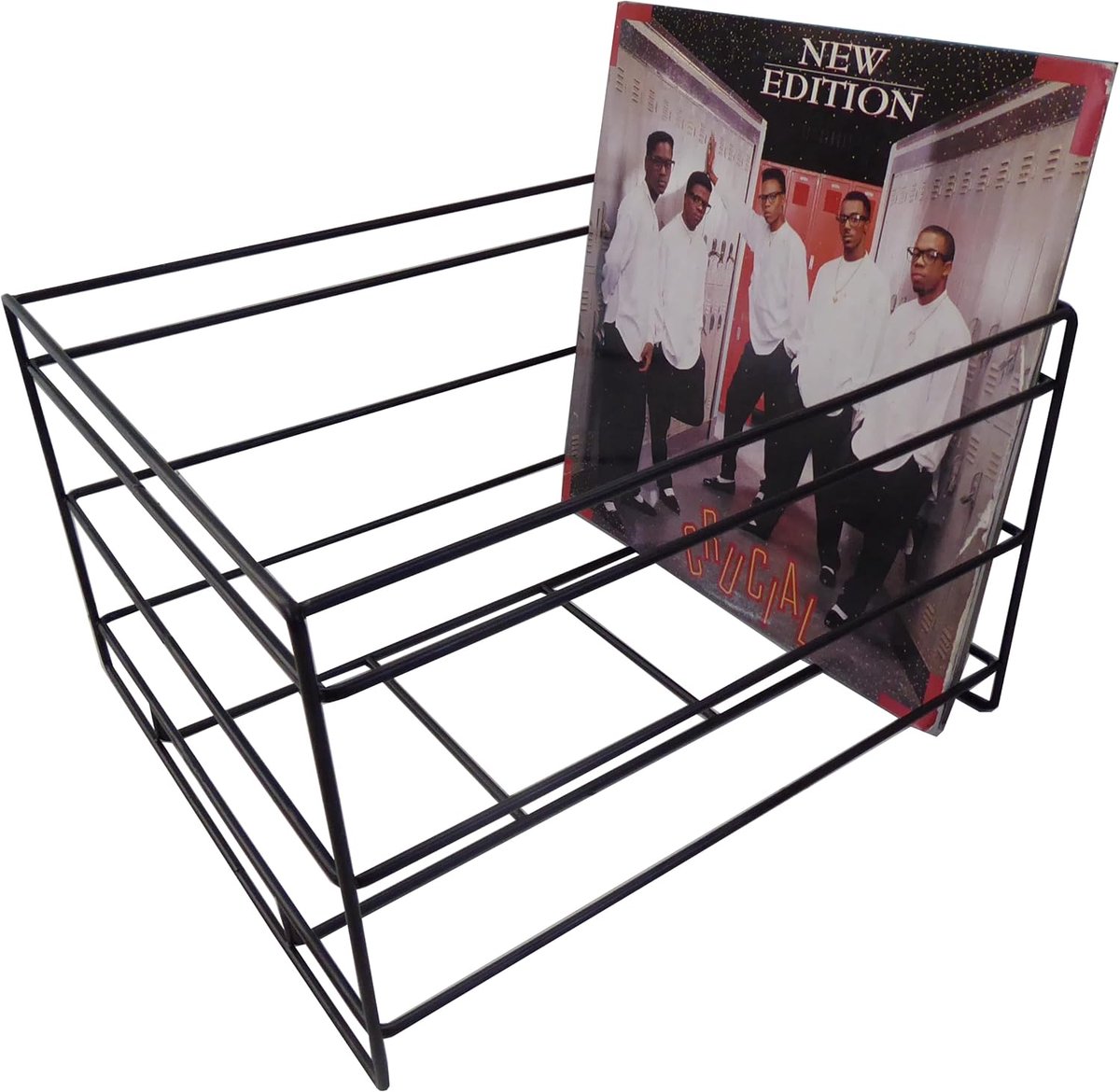SnelShoppen - Vinyl Records Grid Box - 12 Inch LP Opslagdoos - Praktische Zwarte Vinyl Platen Box voor 33 toeren Platen - Perfect voor Muziekverzamela