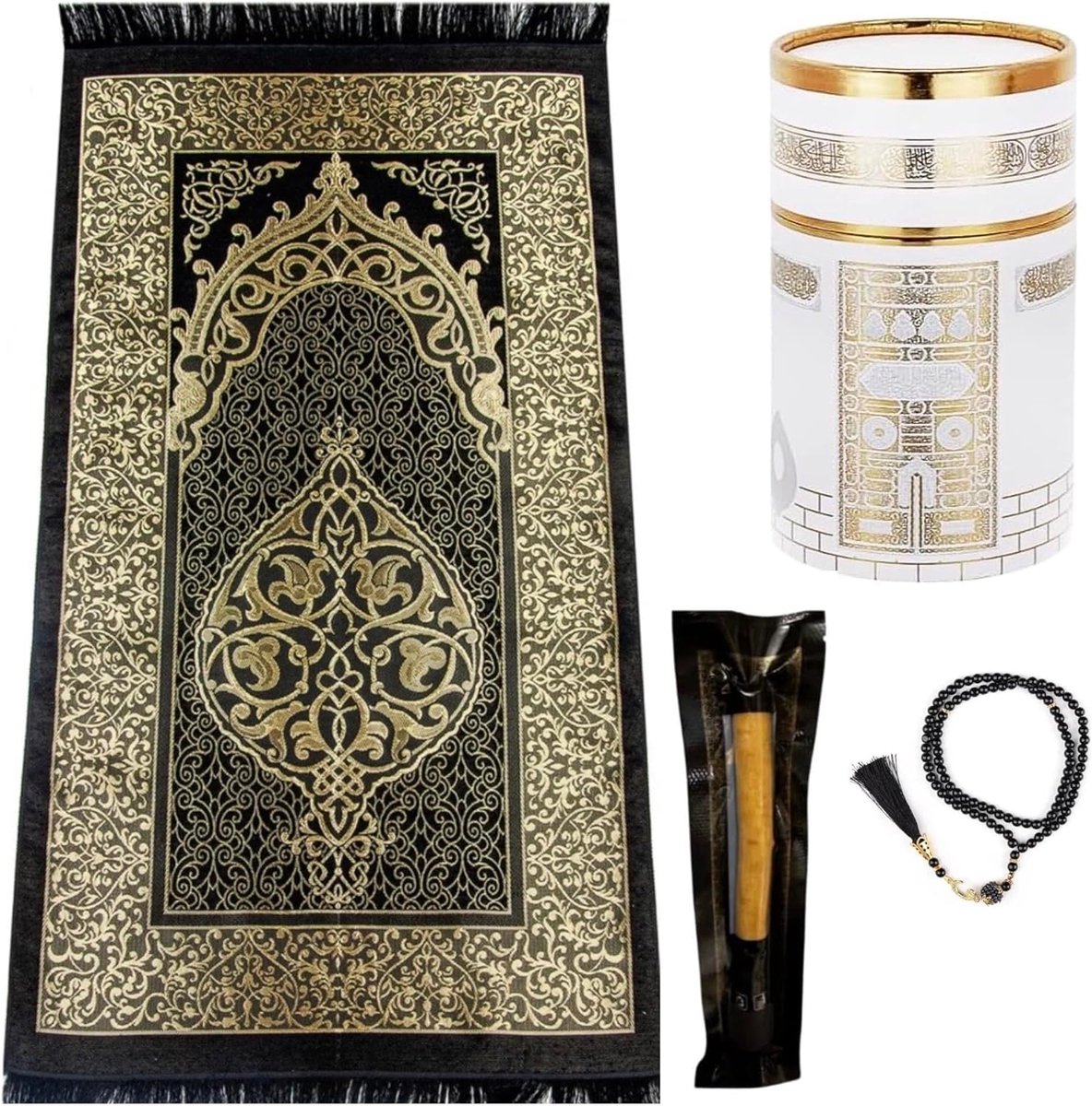SnelShoppen - Muslim Gift - Lichtgewicht Portable Prayer Carpet met Tas - Ideaal voor Islam-Ramadan, Eid, Hajj, Umrah, Bruiloft, Geboorte, Mevlid - Wi