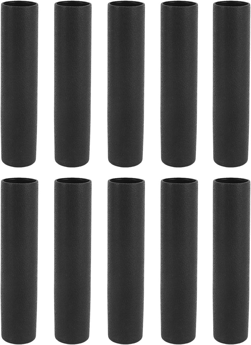 SnelShoppen - 10 Stuks Fitness Equipment Handgrepen, PVC Versterkte Grip Covers, Beschermende Handvatten voor Sportapparatuur, Zwart, Duurzaam en Slij