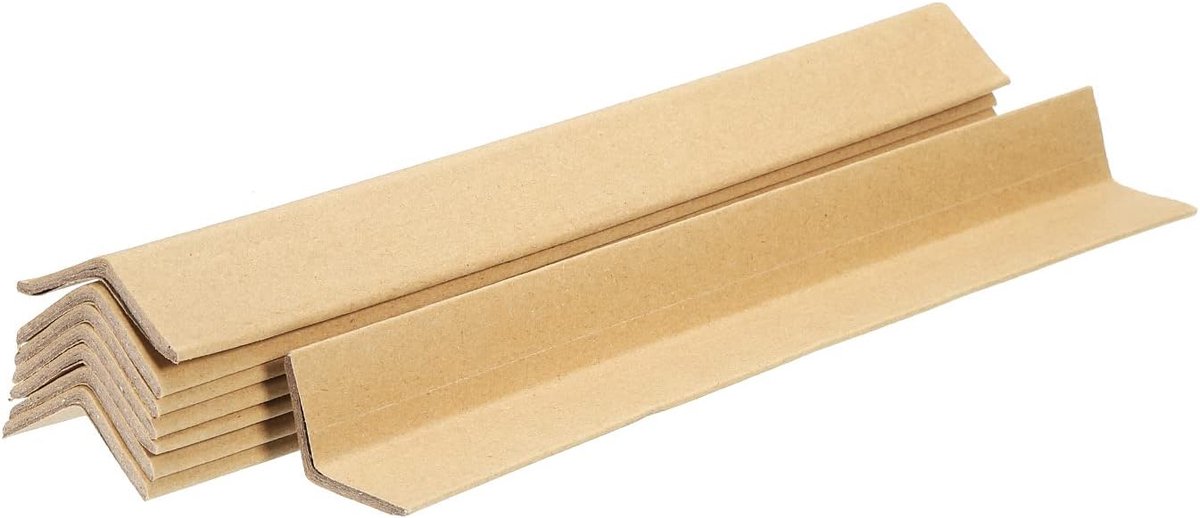 SnelShoppen - Verstelbare Kartonnen Hoekbeschermers Pakket Frame beschermers L-vormig 300x30mm Dikte 3mm voor Kunst, Verpakking, Verzending, Set van 2