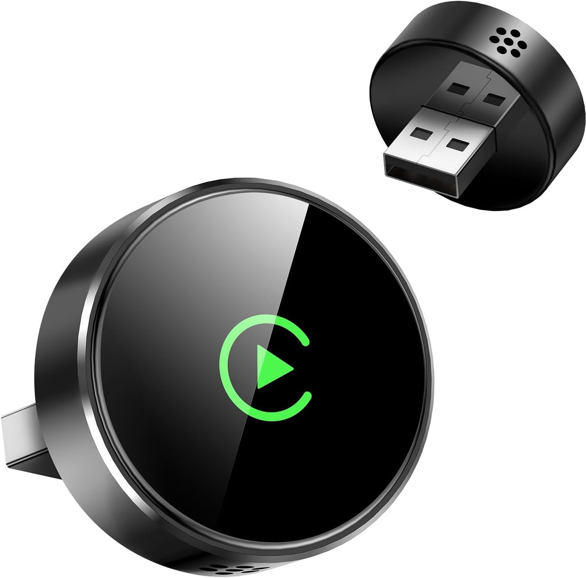SnelShoppen - CarPlay Wireless Adapter voor iPhone, Upgrade naar Draadloze CarPlay, Plug & Play, USB A/Type-C, Mini & Stabiele Draadloze CarPlay Adapt
