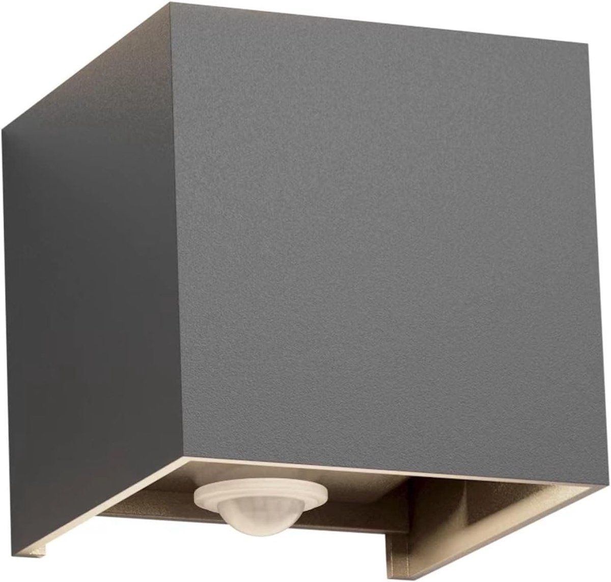 SnelShoppen - INHDBOX Led-wandlicht voor buiten, effectlicht met lichtfilter, IP54, 2 aanpasbare leds voor tuin, balkon, terras, sfeerverlichting, wee