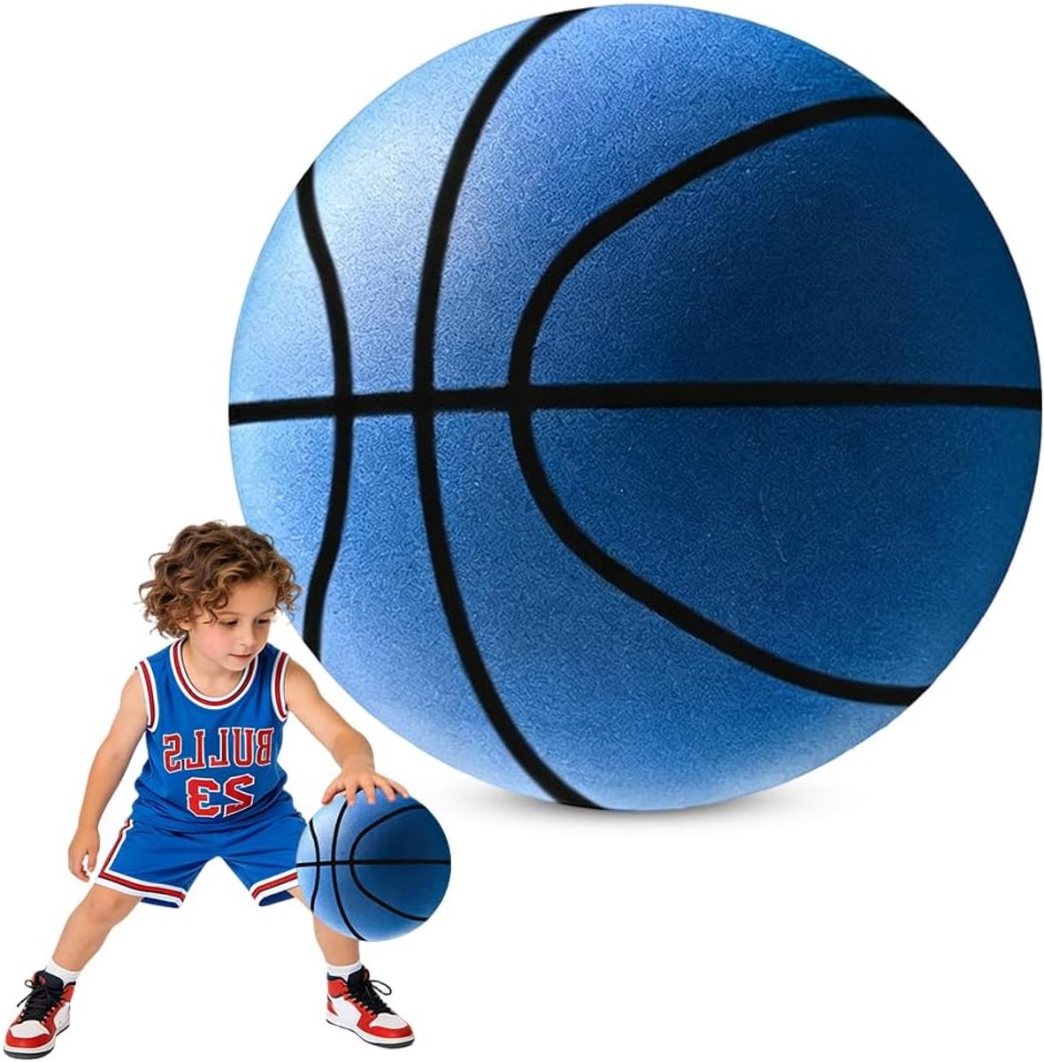 SnelShoppen - Silent Basketball Size 7 (24cm) - Geruisloze Indoor Foam Ball voor Stil Dribbelen - Perfect voor Thuis, Training, Gymzaal