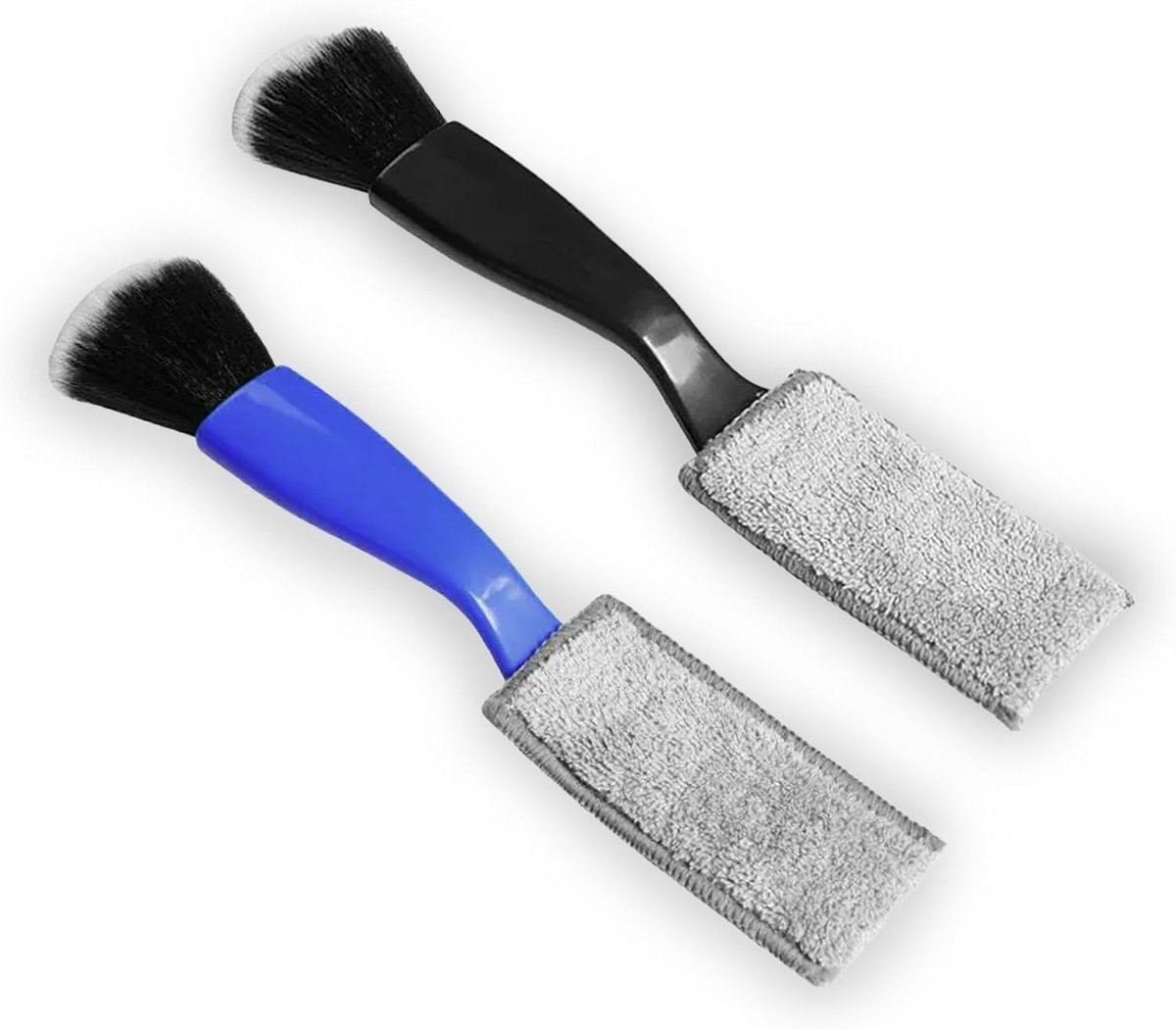 SnelShoppen - Car Dust Brush Set van 2 - Zachte Microvezel Auto Reinigingsborstels voor Dashboard, Ventilatieopeningen, Ruiten en Krappe Ruimtes