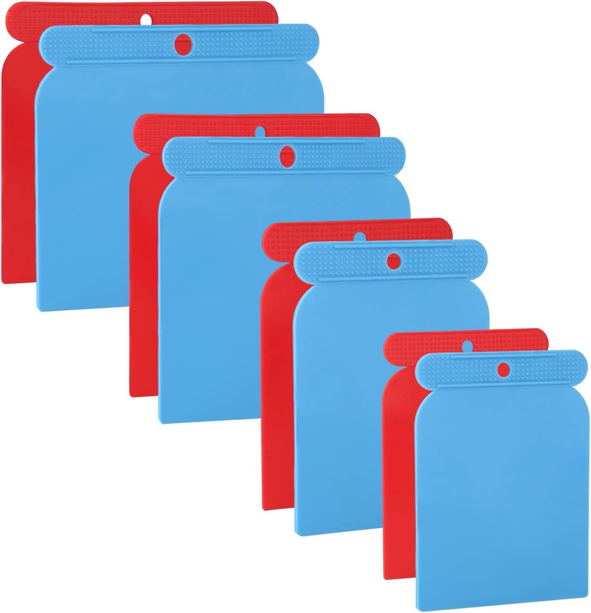 SnelShoppen - 8-delige Spatelset voor Schilderen - Multifunctionele Plastieken Vuller en Schraper - 4 Maten (50, 80, 100, 120 mm) - Ideaal voor Putty
