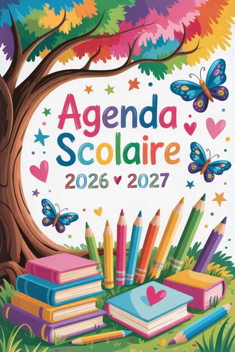 SnelShoppen - Agenda Scolaire 2026-2027 voor Meisjes | Kleurrijke en Stijlvolle Schoolagenda voor Basisschool, Middelbare School en Studie | Perfect v
