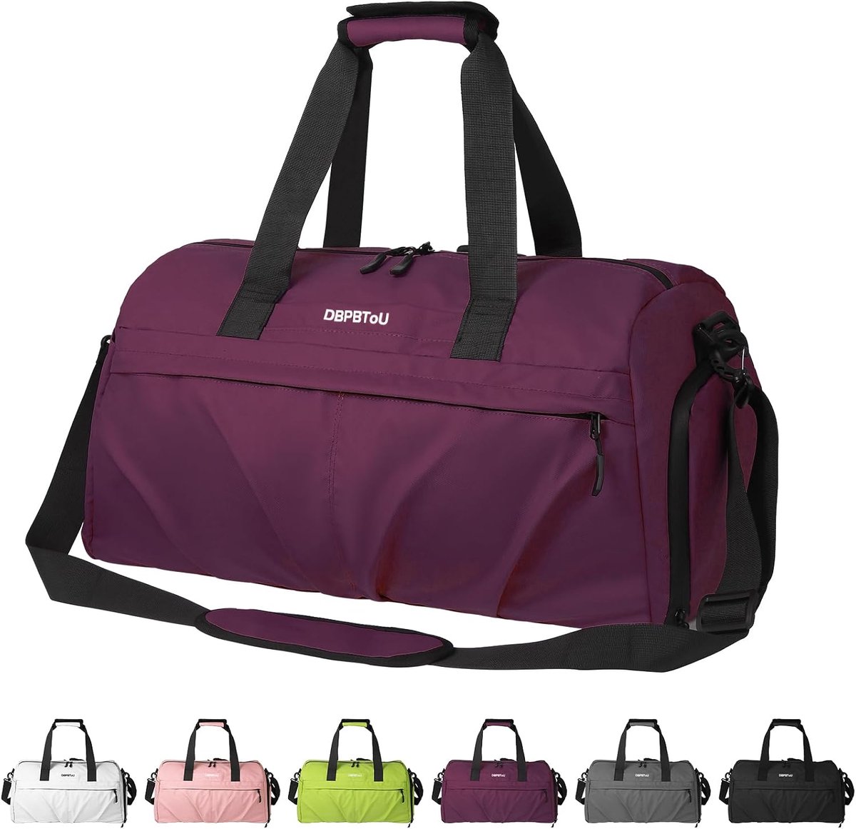 SnelShoppen - Sporttas voor Mannen en Vrouwen Reistas met Schoencompartiment, Ventilatiegaten en Wet Compartment, Waterdichte Weekender Tas, Gymtas, Z
