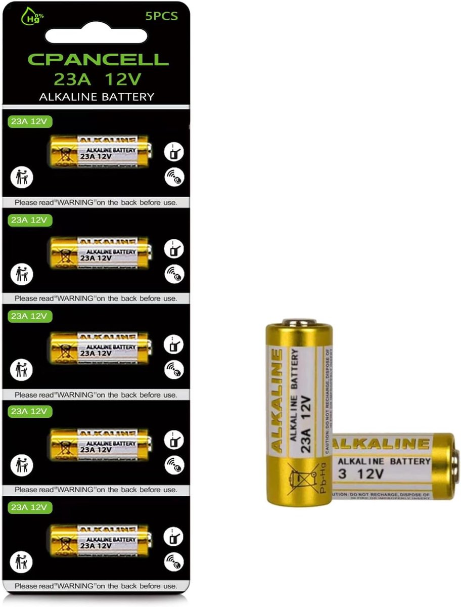 SnelShoppen - CPANCELL A23 23A 12V Alkaline Batterijen MN21/23 L1028f - 5 Stuks voor Elektronische Apparaten, Veilig en Duurzaam
