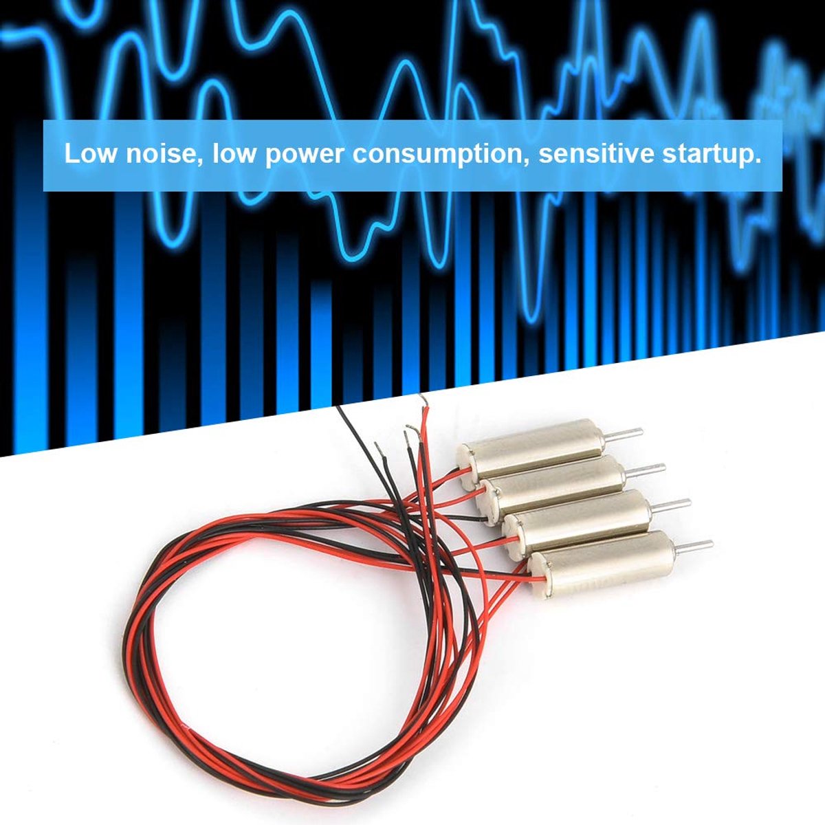 SnelShoppen - 4 Stuks DC 4.5V Coreless Micro Motor 4x12mm voor Model Toys - 0.14W Vermogen, 31440RPM, Ideaal voor Miniatuur Vliegtuigen en Besturing