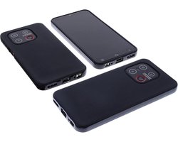 SnelShoppen - Coque compatible avec Emporia SMART 7 Lite / 7 mini / ME7 - Coque de téléphone en TPU noir - Housse de smartphone antichoc avec protection des bords