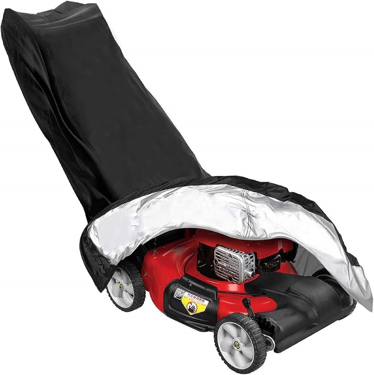 SnelShoppen - Universele Waterproof Tuinmachine Afdekking - Grasmaaier Afdekhoes - 210D Oxford Polyester - All Seasons - 190 x 65 x 100 cm met Koord e