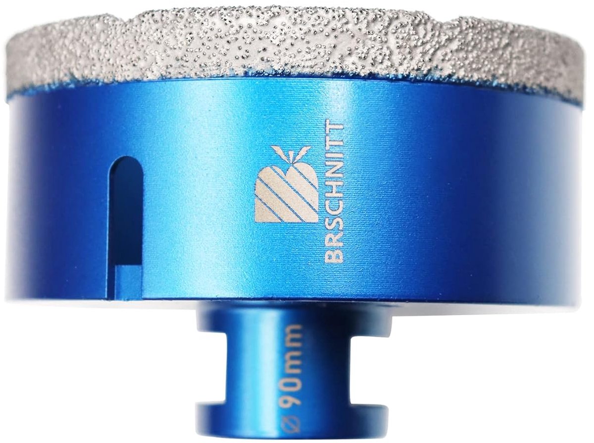 SnelShoppen - Diamond Tegelboor 90 mm - Vacuum Brazed Boor met M14 Draad voor Droog Boren van Porseleinen Tegels, Graniet, Marmer, Ceramiek, en Steen