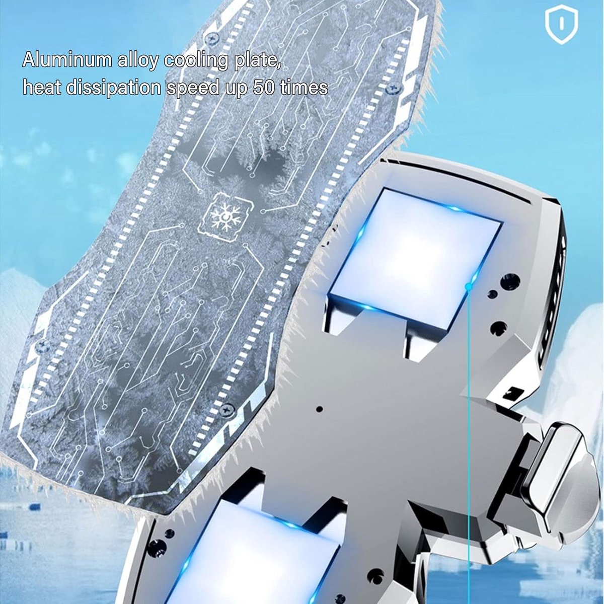 SnelShoppen - Mobiele Telefoon Radiator Koelventilator Dual Core Semiconductor - Laag Geluid voor Gaming en Live Streaming - Verstelbare Steun, Energi