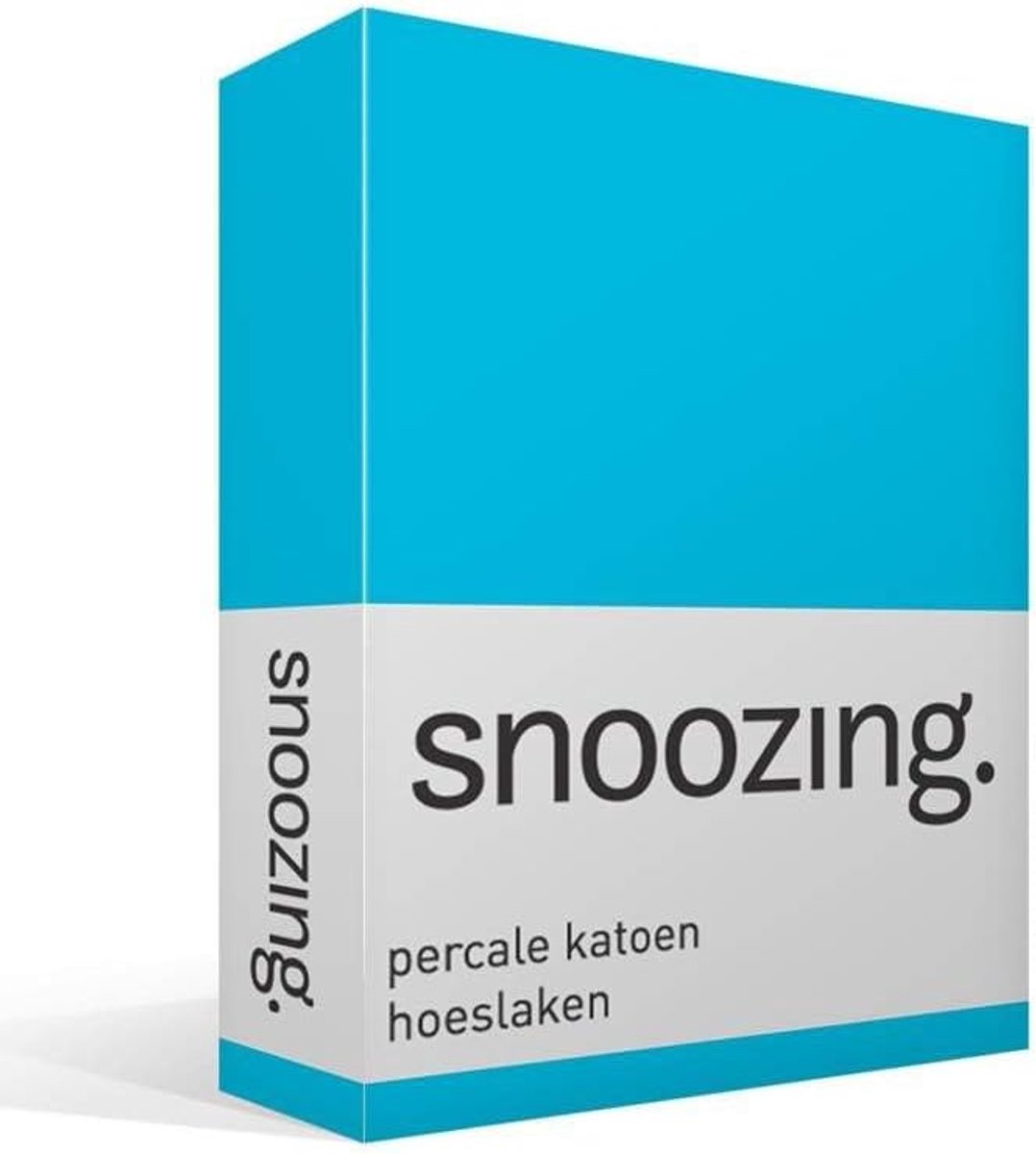 SnelShoppen - Fitted sheet 160x210 cm - Turquoise Percale katoen - Strak om je matras - Ademend en vochtregulerend - Perfect voor elk bed