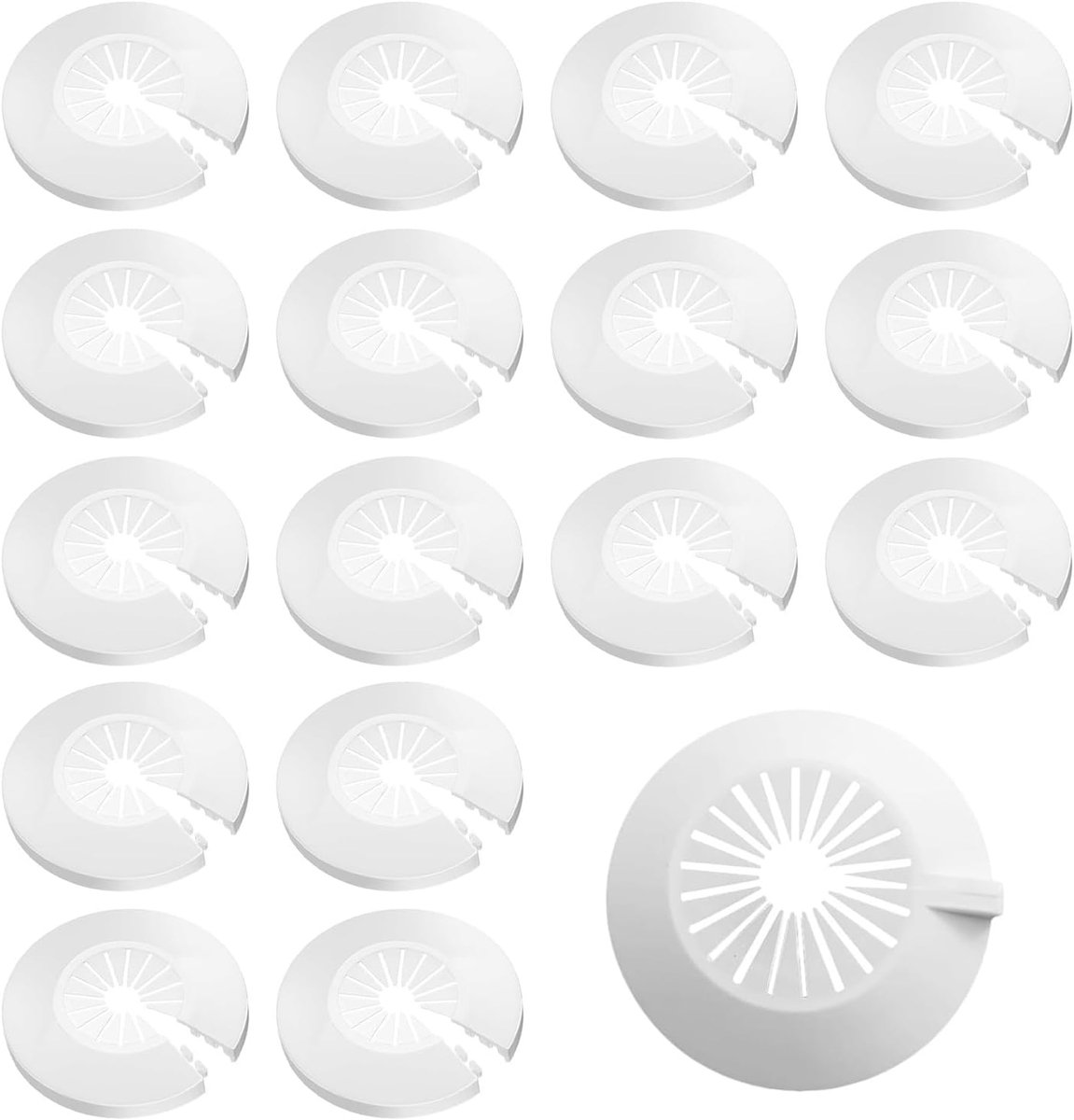SnelShoppen - Radiator Rosettes - Plastic Collars voor Water- en Gasleidingen - 14-29 mm - 30 Stuks - Decoratieve Oplossing voor Verwarming en Sanitai