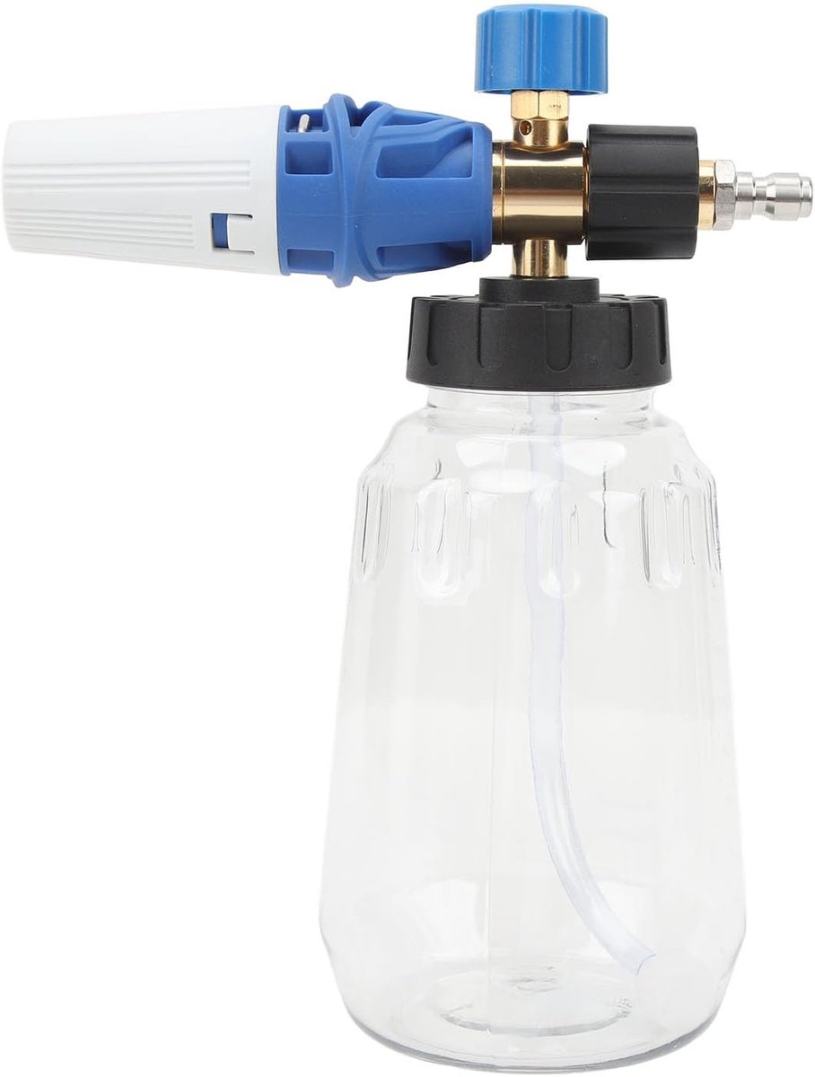 SnelShoppen - Foam Cannon, Auto Foam Blaster, 4000PSI Hoge Druk Waterstraal Foam Cannon met 1/4 Inch Snelsluiting, Verstelbare Sneeuw Foam Cannon voor