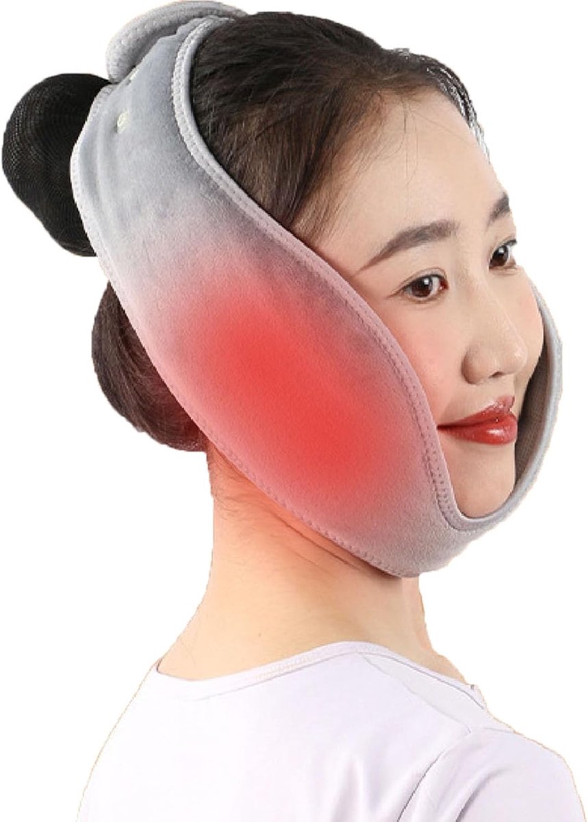 SnelShoppen - Facial Heat Pad voor TMJ Verlichting, USB Elektrische Warmtepad met 3 Verwarmings- en 3 Trilmodes, Draagbare Warmtepad voor Kaak, Versta