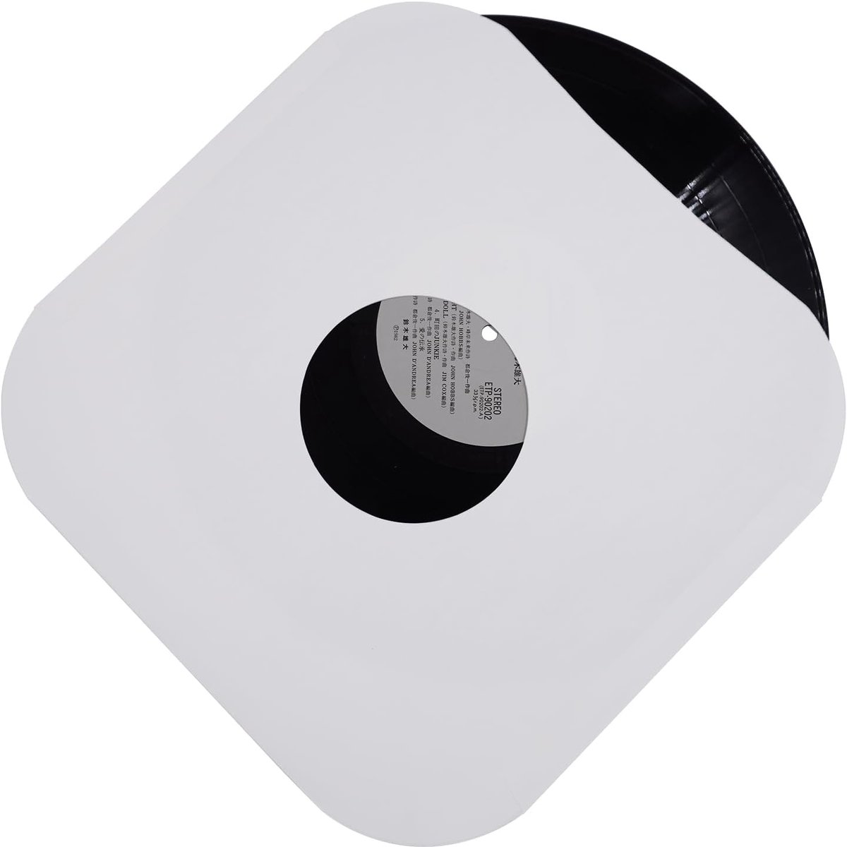 SnelShoppen - 20x Vinyl Record Covers - Heavy Weight Witte Kraft Papier - Rond Hoekige Beschermhoezen - Anti-statisch - 30cm voor LP Albums