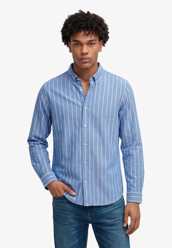 Superdry - Preppy Oxford Overhemd Relaxed Pasvorm - Heren - Lange mouwen shirts