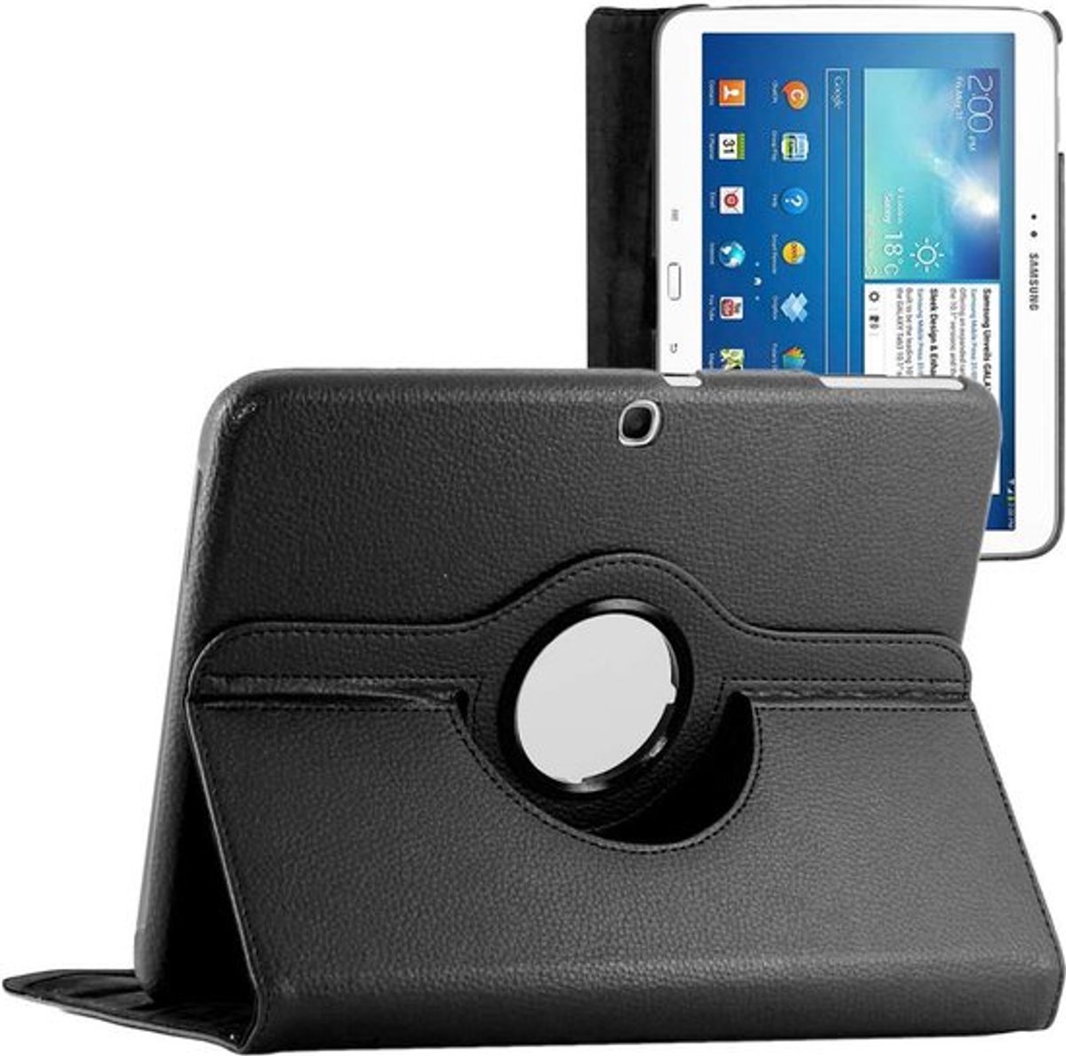 ebestStar - Hoes geschikt voor Samsung Galaxy Tab 3 10.1 GT-P5210, 10 P5200 P5220, Roterende Etui, Case, 360° Draaibaar hoesje, Zwart