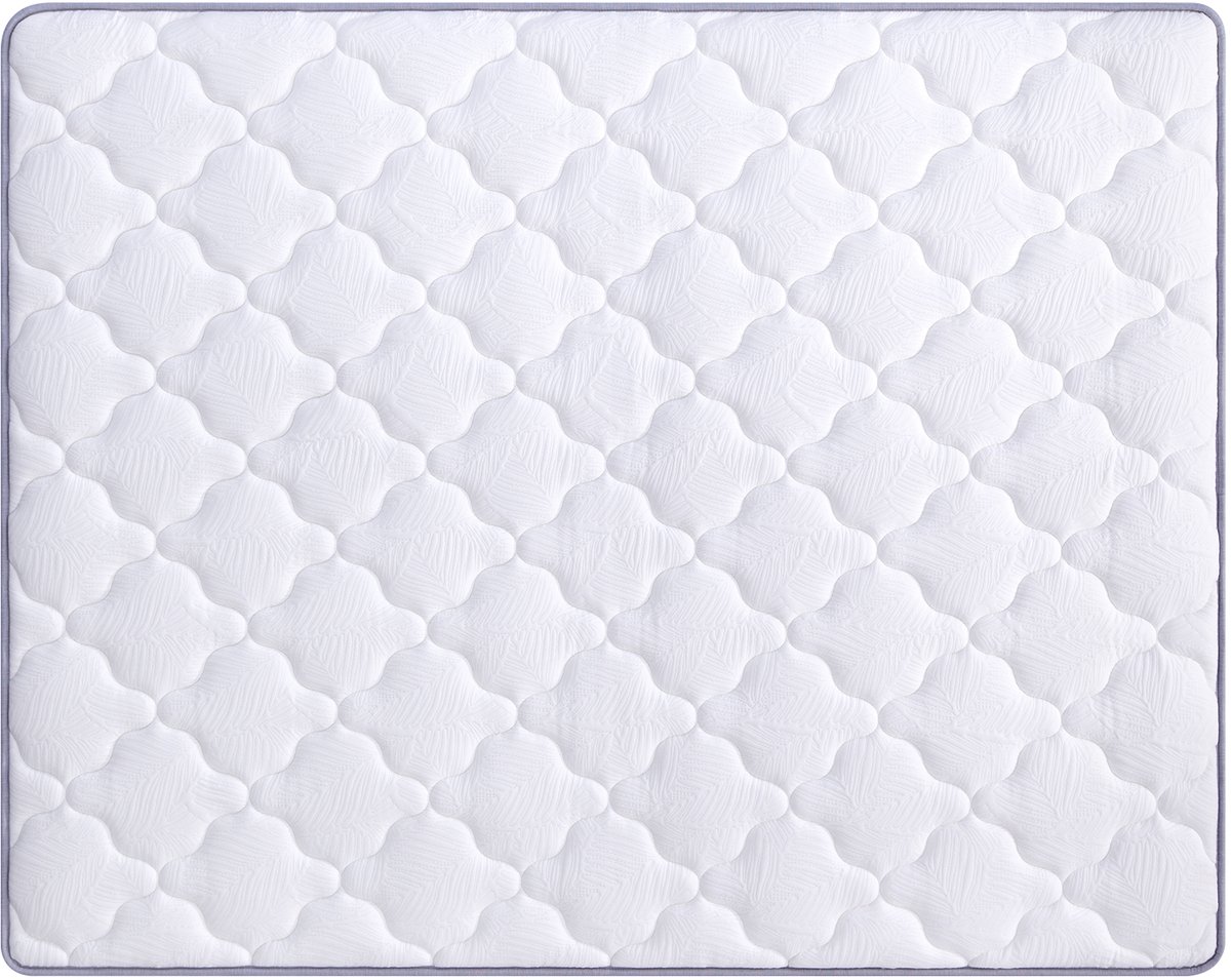 Federkernmatras 140x200 cm - H3 Stevig Ligcomfort Met Ergonomische Lendensteun - 25 cm Dik Voor Rug Zij En Buikslapers - Wit