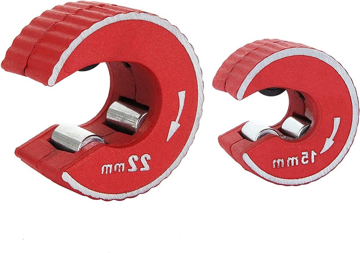2-delige Koperbuis Snijset met Automatische Snijder voor Koper en Aluminium Buis, 22mm en 15mm Tubes, Perfect voor Precisiewerk en Doe-Het-Zelf Projecten