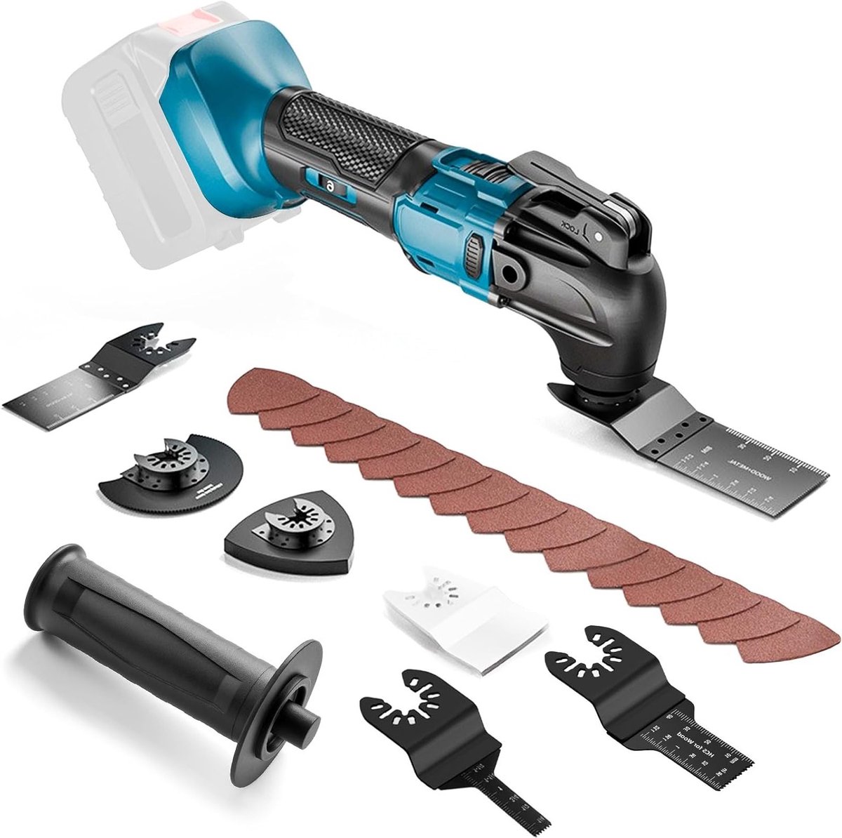 Draadloze Multifunctionele Oscillatie Tool met 23 Accessoires, 6 Instelbare Snelheden en Borstelloze Motor voor Verwijderen en Schrapen