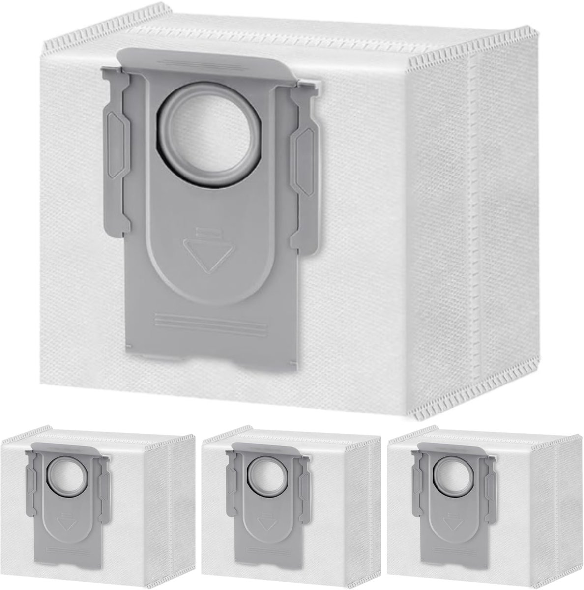 4x Stofzuigerzakken geschikt voor Roborock Q10 S5 / Q10 S5+ / Q10 X5 / Q10 X5+
