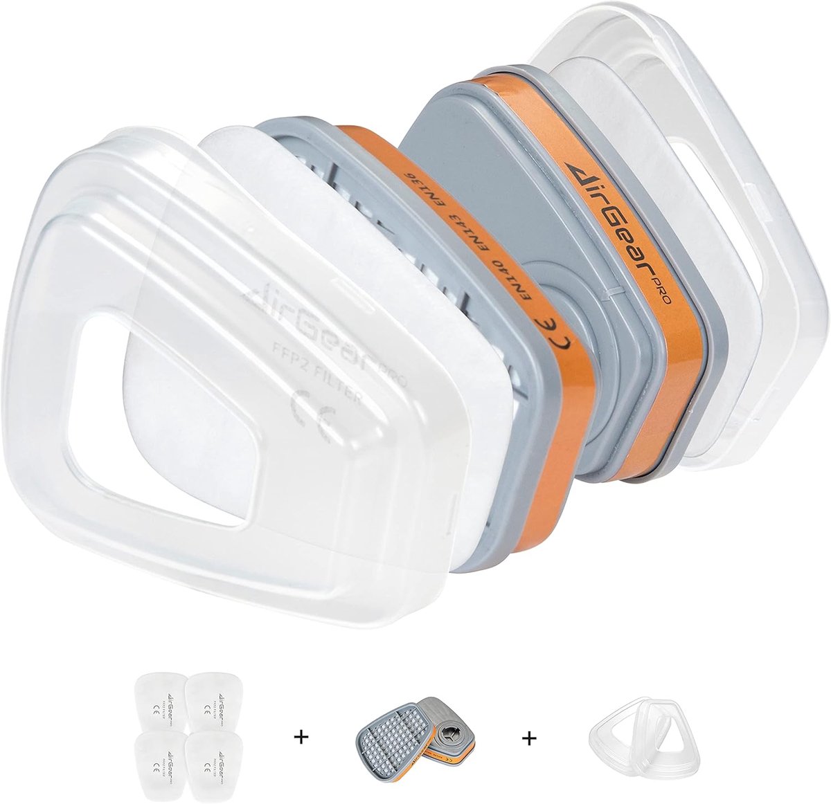 SnelShoppen - F-500 Filters voor Herbruikbaar Ademmasker, A1P2 Filters Anti-Dust, Anti-Gas | Ideaal voor Schilderen, Schuren, Spuiten, Chemisch Gebrui
