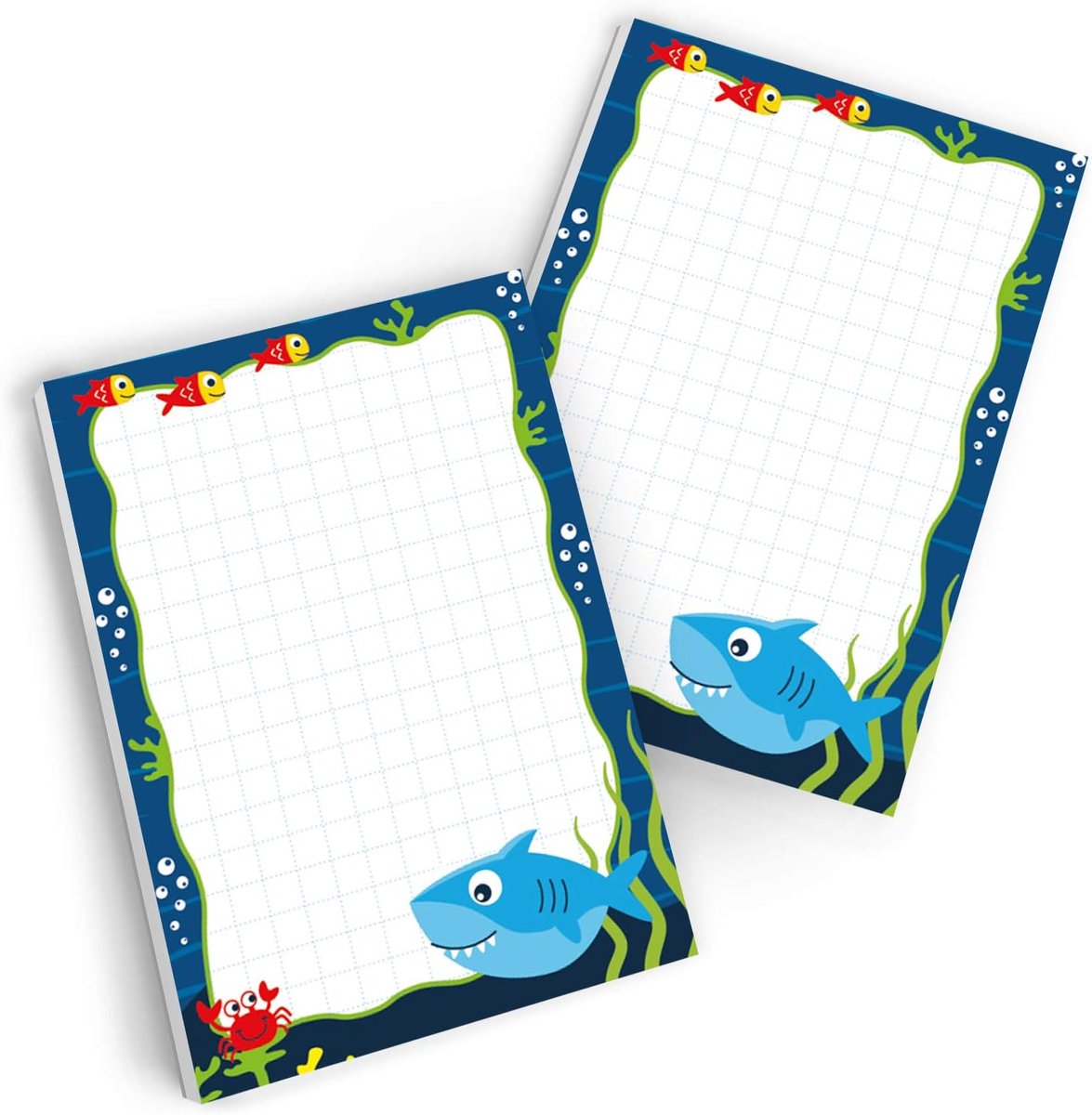 SnelShoppen - 12 Mini Notepads Haai - Leuk Geschenk voor Kinderfeestjes, Bruiloften en Doopfeesten - Notitieblokjes voor Jongens en Meisjes - Creatief
