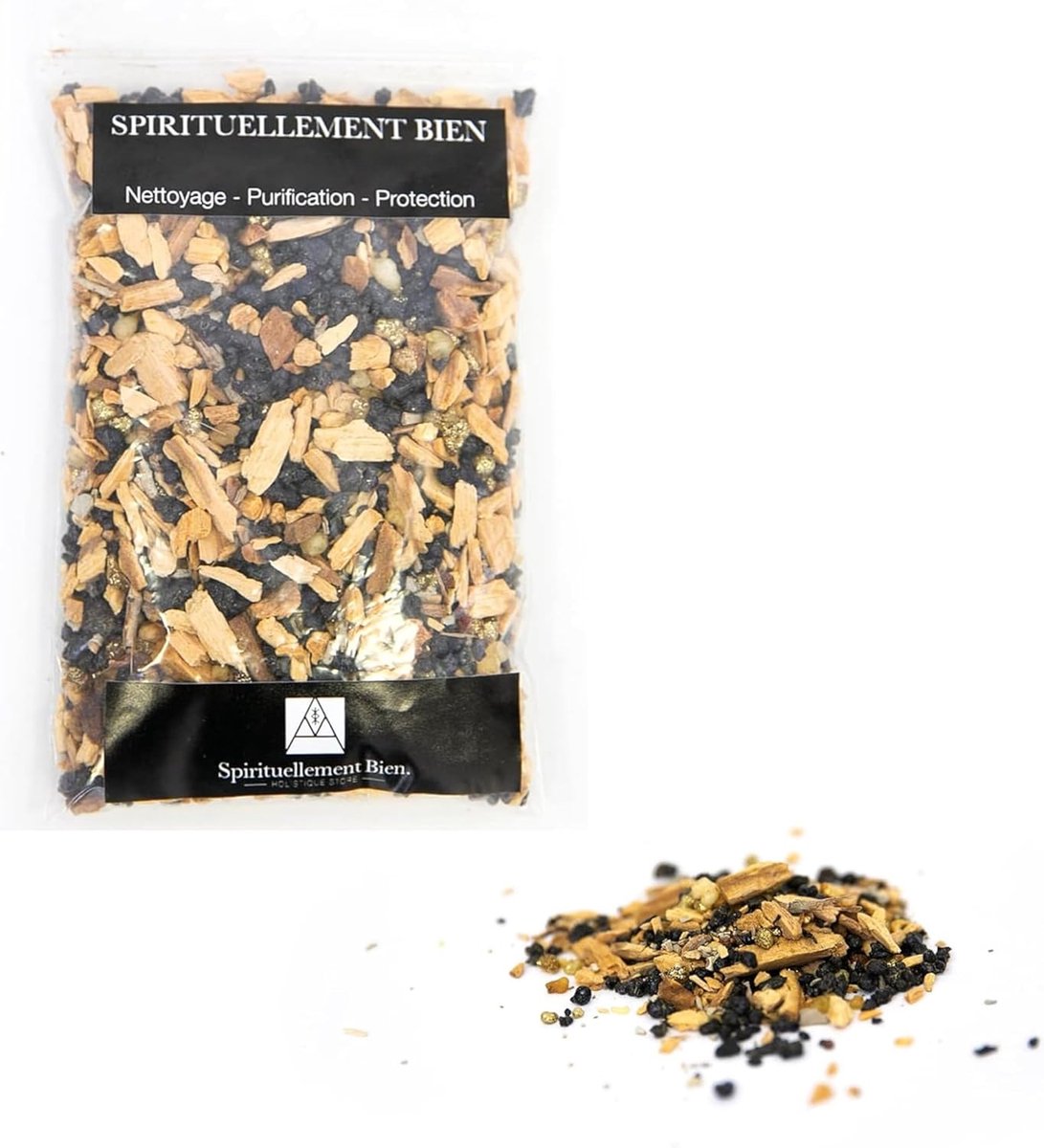 SnelShoppen - Natural Incense voor Geluk, Reiniging en Bescherming - 100g Sage, Palo Santo en Storax - Perfect voor Incensestokjes, Geurkaarsen en Med