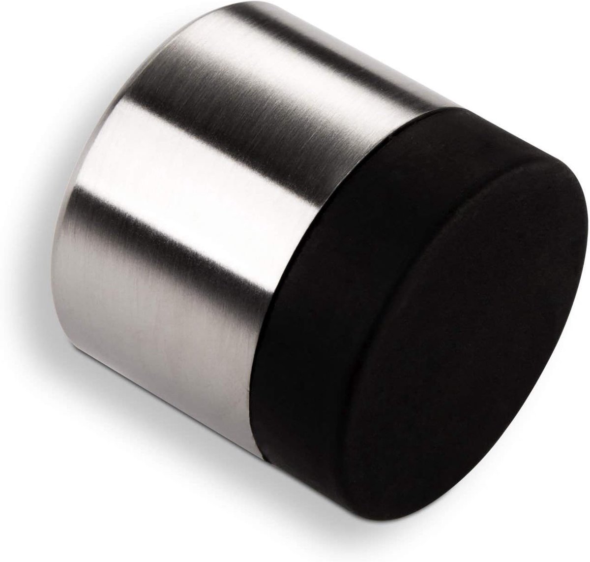 SnelShoppen - 2x Deurstopper Topper - Rvs Wand Deurstopper - 30mm Diameter - Wandmontage - Rubber Bescherming - Voor Thuis, Kantoor, en Meer