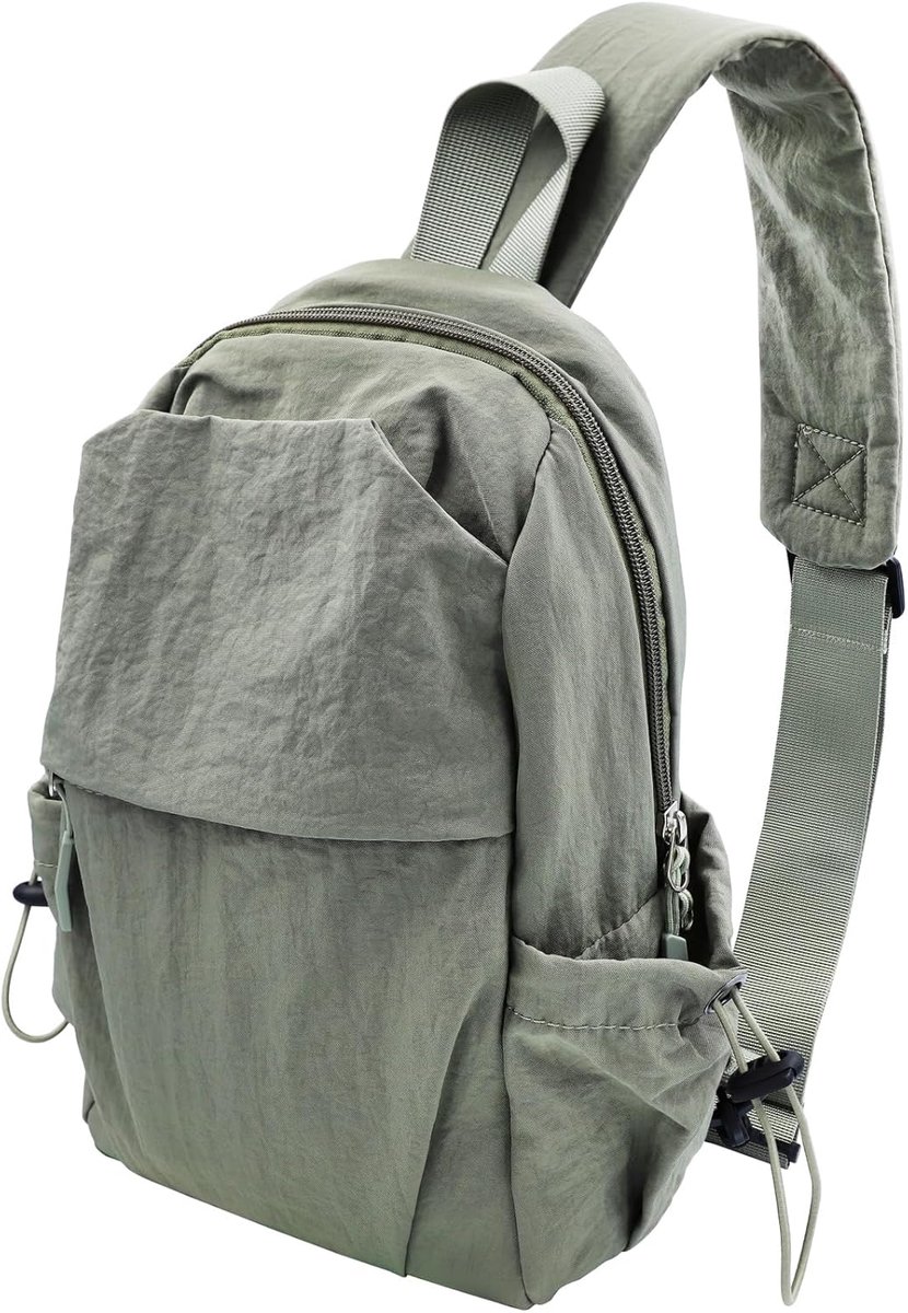 SnelShoppen - Lichtgewicht Sling Schoudertas voor Mannen en Vrouwen - Waterafstotende Rugzak - Perfect voor Reizen, Wandelen en Outdoor Sporten - Groe