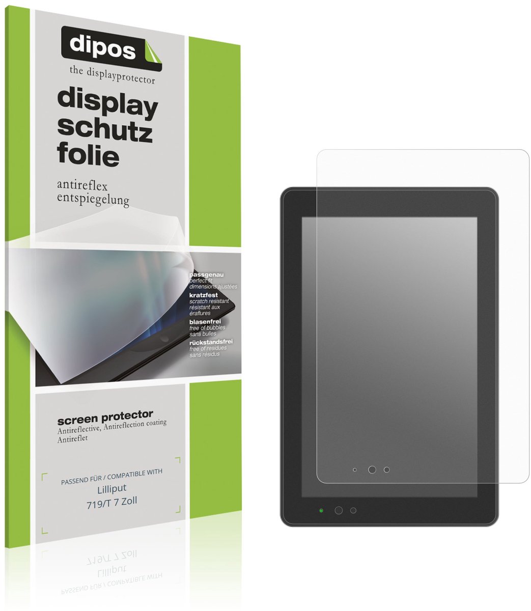 dipos – 2x Matte Beschermfolie geschikt voor Lilliput 719/T 7 Zoll | Krasbestendige & antireflecterende Screenprotector Ultra-Thin
