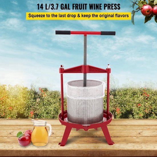 Handmatige Sapcentrifuge - Fruitwijnpers - Handmatige Fruitpers - 14L - Sinaasappel- en Druivenpers - Groenten Olijfoliepers — afbeelding 5