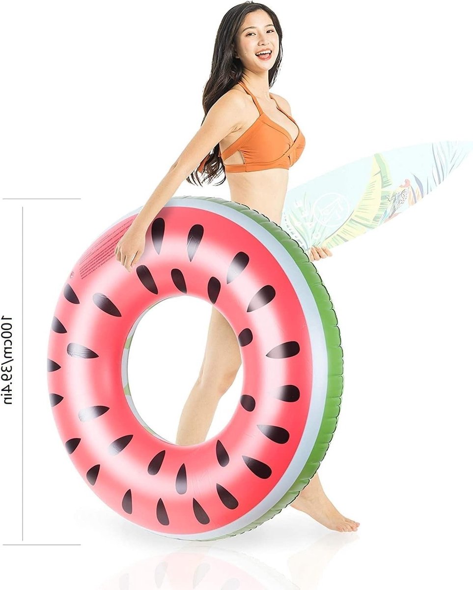 Grote opblaasbare zwemring voor volwassenen, donutvormige zwemband, ideaal voor zomerplezier en watersportactiviteiten, 120 cm