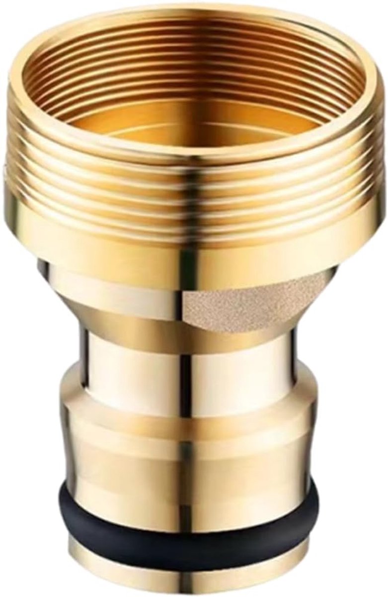 SnelShoppen - Kraanadapter 22 mm binnen/24 mm buiten van messing - Snelaansluiting voor tuinslang, filter en beluchter - Montage zonder gereedschap vo